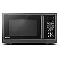 TOSHIBA ML2-EM09PA(BS) Small Countertop Microwave Oven With 6 Auto Menus, Kitchen Essentials, Mute Function & ECO Mode, 0.9 C