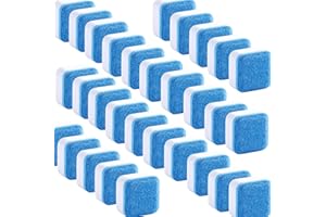 RAINCOL 30 Pcs Solid Washing Machine Cleaner, Triple Decontamination Effervescent Cleaning Tablets Detergent Cleaner Washer Cleaner,Deep Cleaning Remover for Bath Kitchen Room