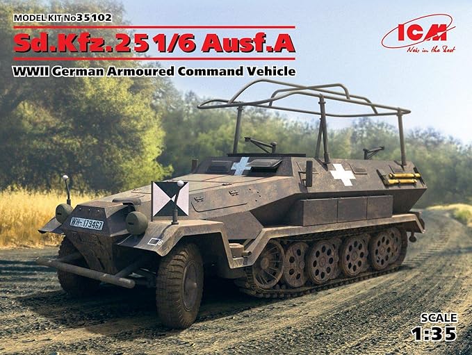 Amazon Co Jp Icm 1 35 ドイツ陸軍 Sd Kfz 251 6 Ausf A 装甲指揮車 プラモデル ホビー 通販