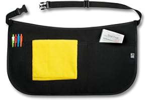 SupplyMaid Waterproof Server Apron - Waist Apron for Waiters and Waitresses with Buckle - 100% Waterproof & Stainproof