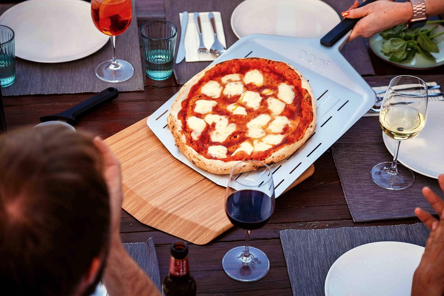 Ooni 12” Perforated Pizza Peel - Metal Pizza Peel 12 Inch, Lightweight Pizza Turning Peel with Long Handle, Pizza Oven Accessories - Image 5