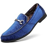 COSIDRAM Mens Dress Shoes Loafers Business Classic Suede Luxury Copper Chain Party Wedding Moccasins for Male