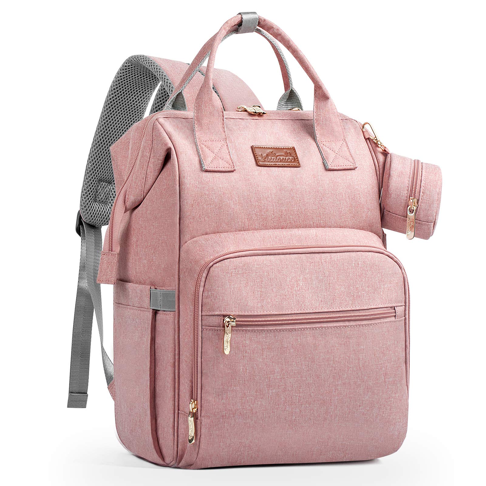 Viedouce Baby Changing Bag, Baby Diaper Bag Nappy Backpack, Maternity Bags with 1 Pcs Diaper Changing Pad and 2 Stroller Straps, Waterproof, Large Capacity for Mom and Dad