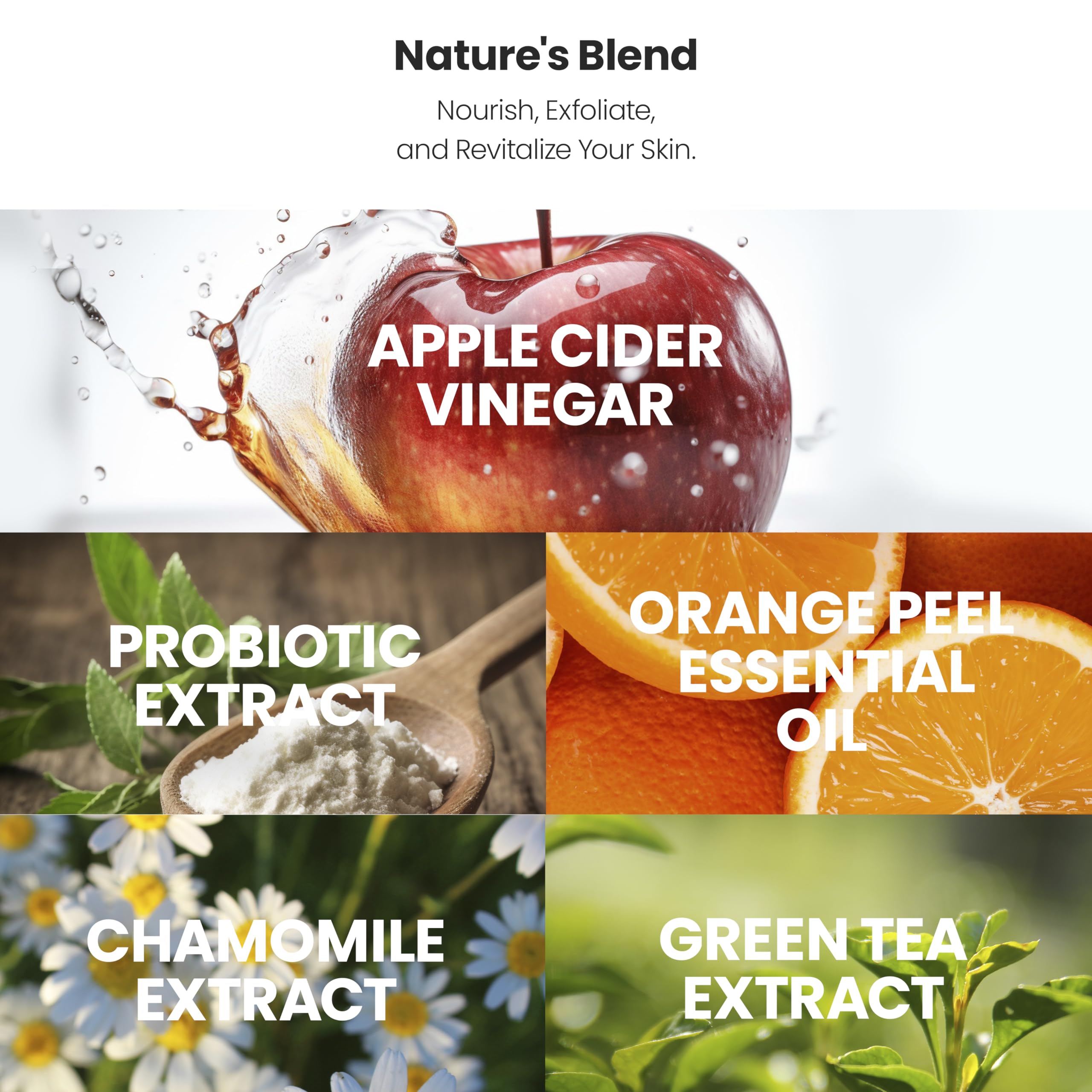 Apple Cider Vinegar Face Wash Exfoliating, NonDrying Gel Foaming AHA