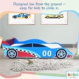 Kiddi Style Wooden Toddler Bed Frame, Racing Car Design, Easy Assembly view 4