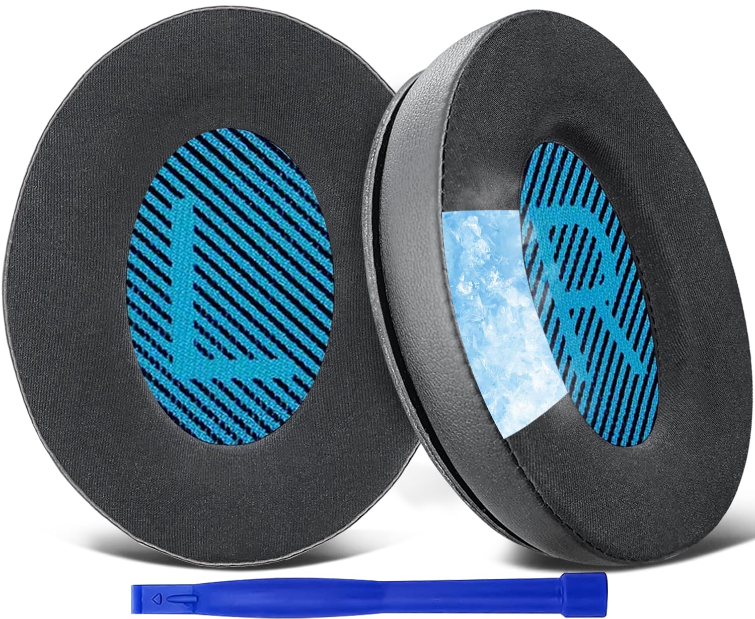 SoloWIT Cooling-Gel Earpads Cushions for Bose Headphones, Replacement Ear Pads for Bose QuietComfort 15 QC15 QC25 QC2 QC35/Ae2 Ae2i Ae2w/SoundTrue & SoundLink Around-Ear & Around-Ear II (Black)