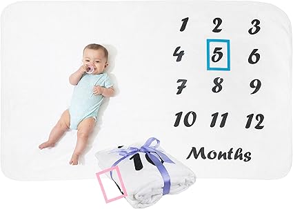 Couverture Pour Bebe Garcon Et Fille Calendrier Mensuel Pour Photographie Couverture Pour Nouveau Ne Avec 2 Cadres Photo Inclus 152 4 X 101 6 Cm Amazon Fr Cuisine Maison
