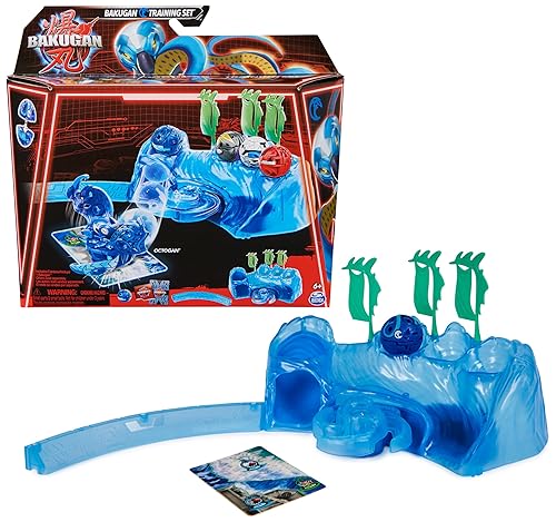 Bakugan Training Set with Octogan, Aquatic Clan-Themed Customisable Action Figure, Trading Cards and Playset, Kids’ Toys for Boys and Girls 6 and up