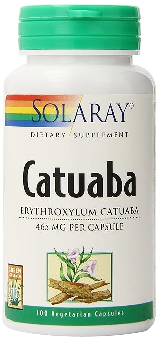 Solaray Catuaba Bark Capsules, 465 mg, 100 Count