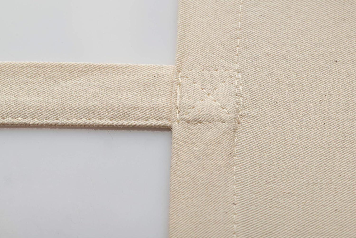 POLHIM® Pack of 10 Cotton Jute Bags Fabric Bags Plain 220 g/m² Size 38 x 42 cm Long Handles 70 cm 100% Cotton (Natural) - Image 5