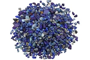Rockcloud 1 lb Lapis Lazuli Small Tumbled Chips Crushed Stone Healing Reiki Crystal Jewelry Making Home Decoration