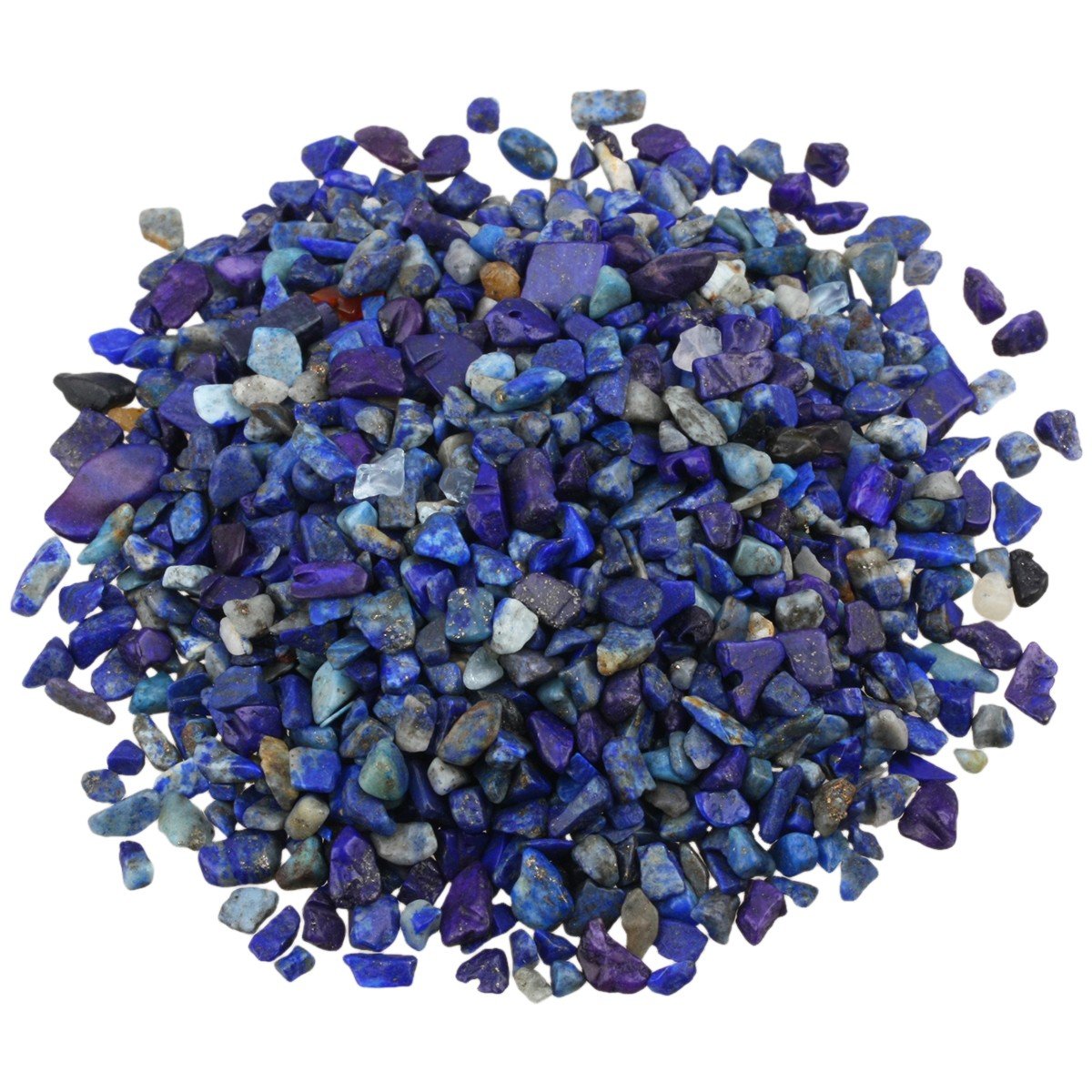Shanxing 1lb/460g Undrilled Natural Lapis Lazuli Crystal Tumbled Chips Stones Bulk, Small Reiki Healing Blue Crystals Decorative Stone Gravel Crushed Stone Pieces Bulk Tumblestone Home Decoration