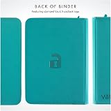 Vault X 4 Pocket Trading Card Zip Binder Teal 160 Cards Exo-Tec view 9