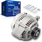 KAX 13743N Alternator for Honda CR-V 1997-2001 L4 2.0L | 12V 95Amp 4-Groove Pulley Counterclockwise, Square Alt Plug, Replace# 101211-9810, 101211-9970