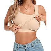 VELISDE Womens U Neck Shapewear Built-in Bra Tank Top High Strechy Slim Fit Compression Camisole Workout Tops