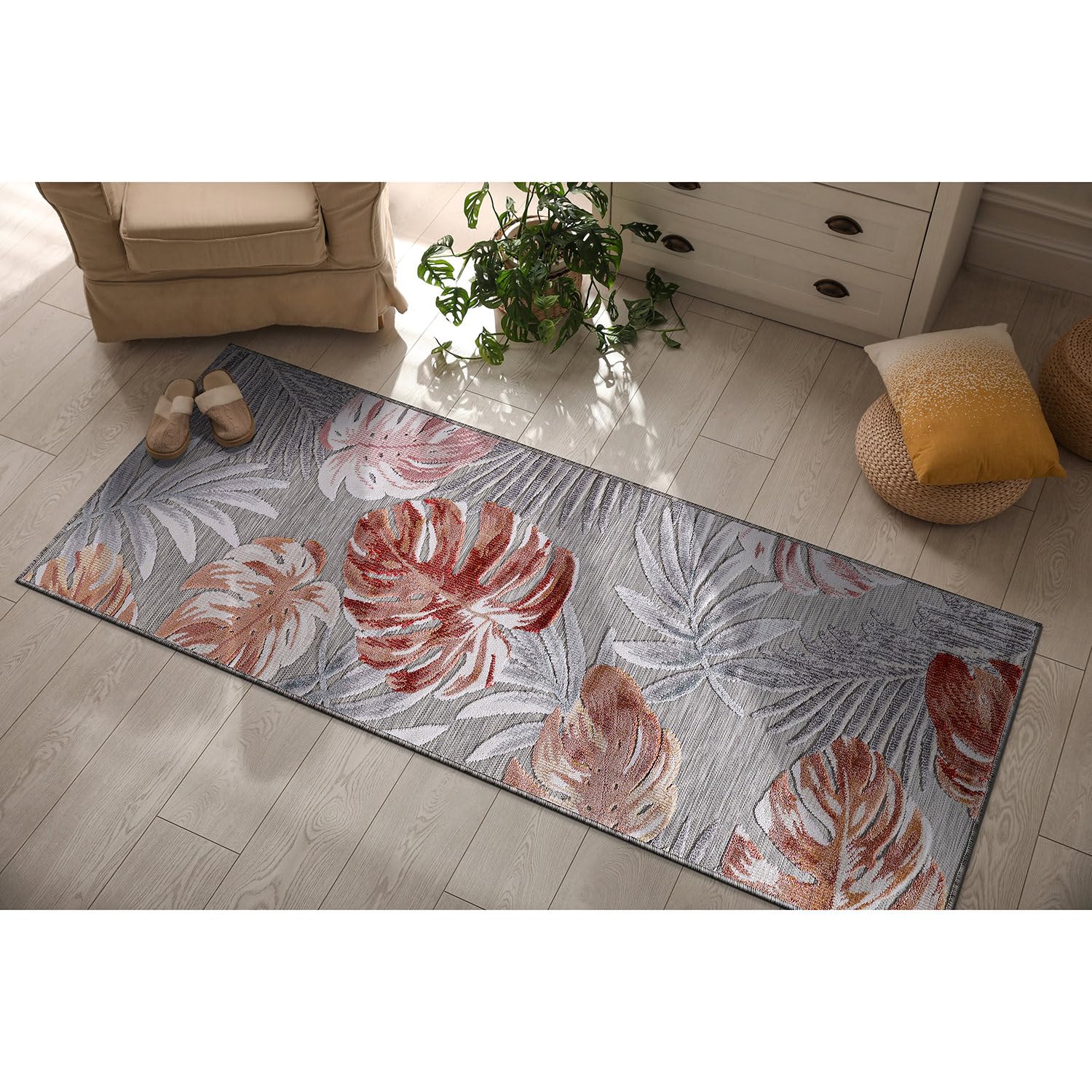 CAMILSON Runner Outdoor Rugs Oriental Retro Traditional Floral Medallion Area Rug 2x10 Non-Shedding Stain Resistant Indoor Carpet for Bathroom Hallway Kitchen Office (2 x 10 / Multi Color) Image