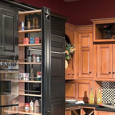 Komplettset Hochschrankauszug EKU-FORTE, Höhe bis 2200 mm, Auszugslänge 680 mm, Tragkraft 170 kg Apothekerauszug Frontauszug 