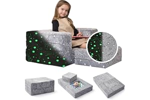 nimboo Kids Couch - Toddler Couch, Kids Sofa, Modular Kids Play Couch Set, Toddler Sofa That Fold Out, Baby Couch, Kid Couch Sofa Comfy, Foam Playroom Couch for Kids