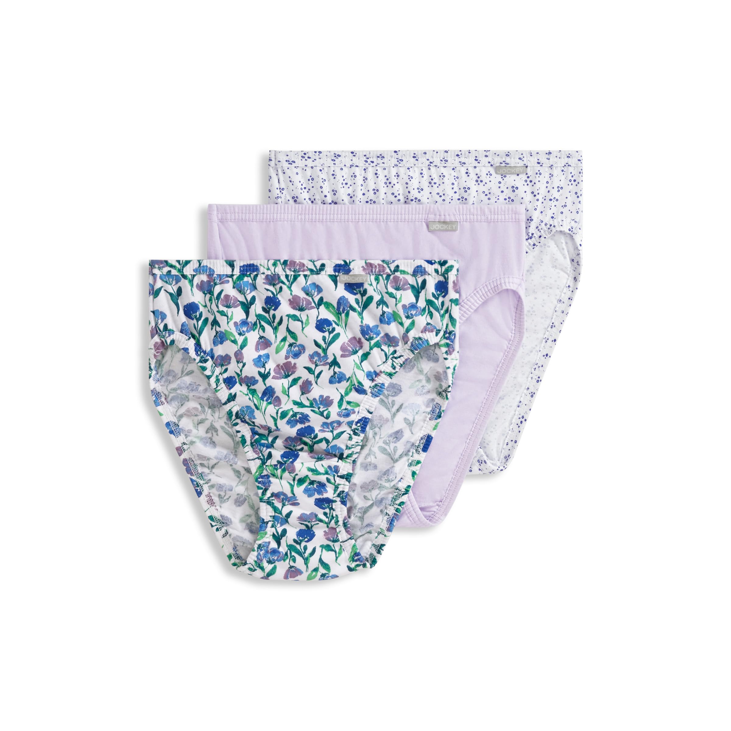 Jockey Women's Underwear Elance French Cut - 3 Pack, Flower Fields, 7 Image