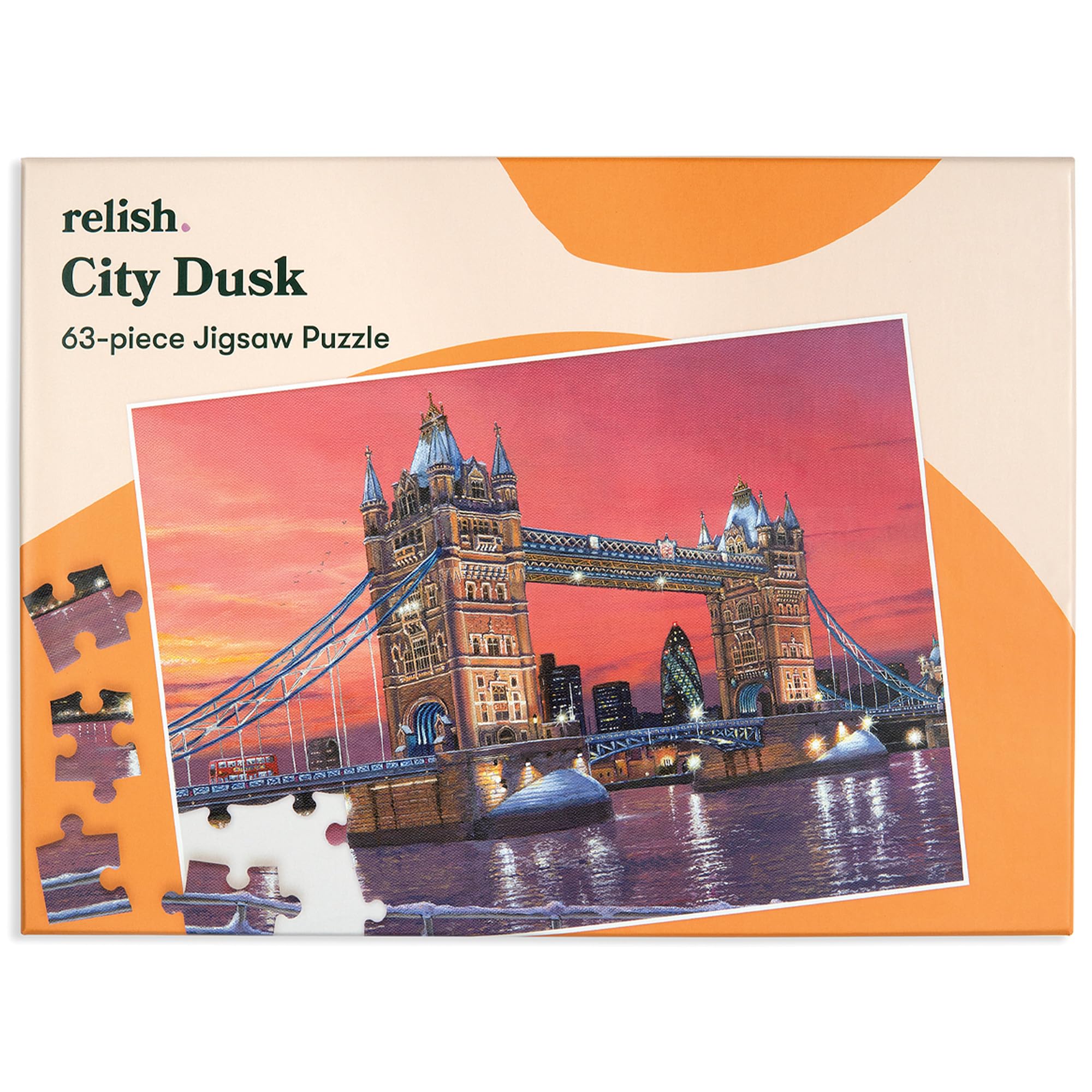 Relish 63 Piece London City Dusk Dementia Jigsaw Puzzle - Puzzles Activities for Elderly with Alzheimer's/Dementia