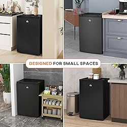 HOMCOM Mini Freezer Countertop, 3 Cu.Ft Compact