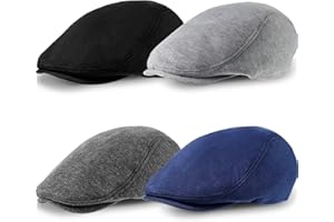 SATINIOR 4 Pieces Newsboy Hats for Men Flat Caps Irish Hat Cabbie Hunting Cap
