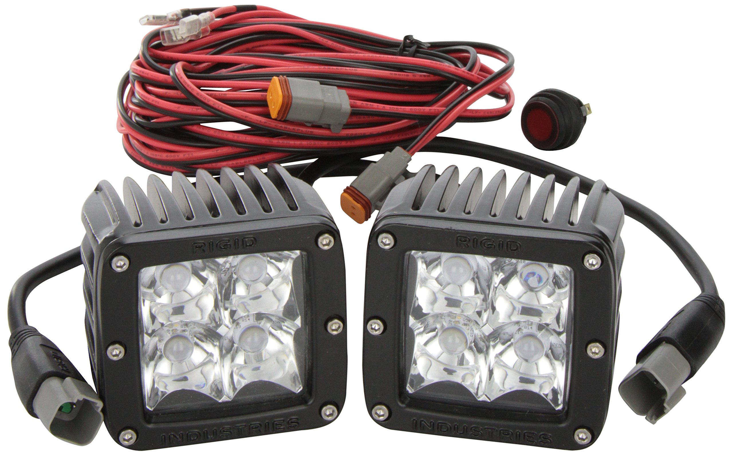 Rigid Industries 20221 Dually LED Spotlight Kit (Set of 2) | Powerful Off-Road & Work Lighting