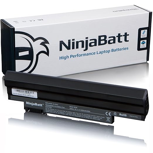 NinjaBatt Laptop-Akku für Acer AL10A31 AL10B31 Aspire One D255 D257 D260 D270 522 722 AL13C32 AL10G31 AOD255 AOD257 AOD260 AO