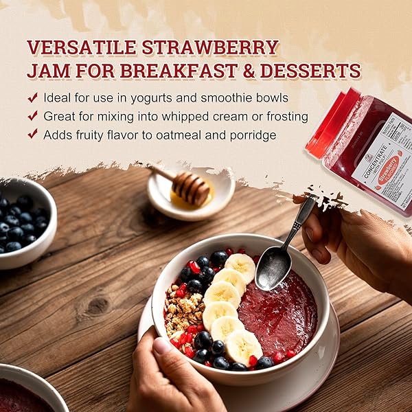 52USA STRAWBERRY FLAVORED JAM 2.7KG – LARGE FOOD SERVICE SIZE, SWEET AND FRUITY SPREAD FOR BAKING, COOKING & BREAKFAST