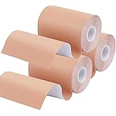 CHOIMOKU Upgraded 3Rolls Kinesiology Tape Wide 4” Kinesiology Tape Uncut 4 Inch Beige Sports Tape Athletic Kinesiology Tape Bulk Roll Waterproof Self Adhesive Knee Muscle Joint Pain Extra Wide