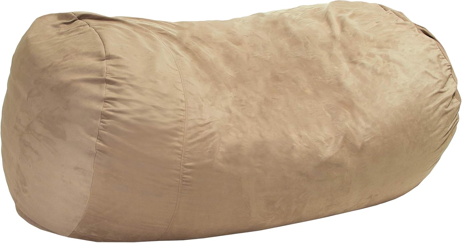 David Faux Suede 8 Feet Lounger Bean Bag (Tuscany Tan)
