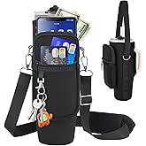 LEFOR·Z Water Bottle Carrier Bag with Phone Pocket Compatible with Stanley/Meoky 40 oz Tumbler with Handle,Water Bottle Holder Pouch with Adjustable Strap Compatible with Stanley Cup Accessories