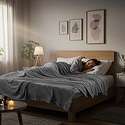 Utopia Bedding Fleece Blanket Queen Size Grey