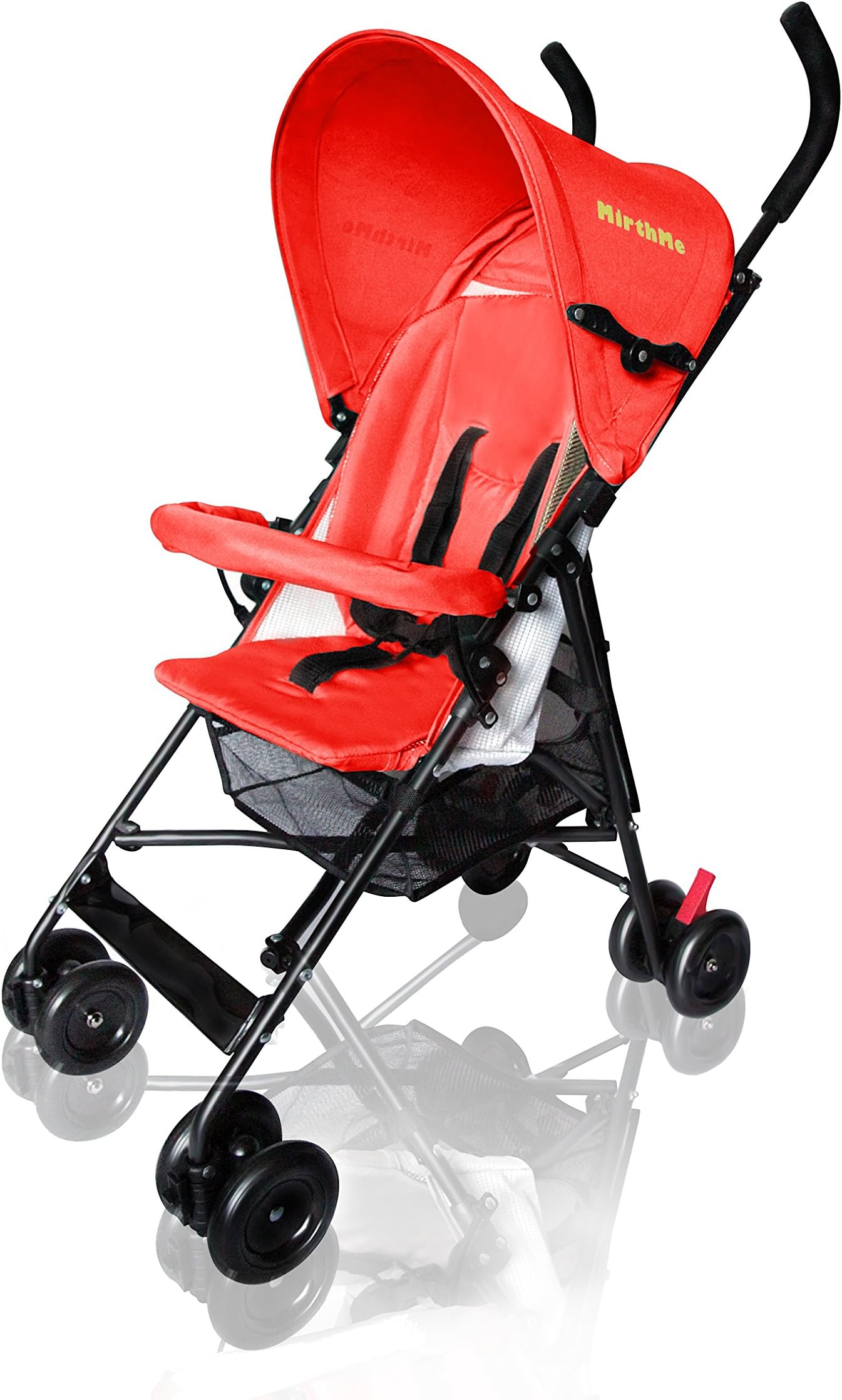 MirthMe Light Weight Baby Buggy/Stroller (Warm Red Plus)