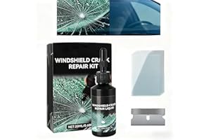VFFWBB Windshield Crack Repair Kit – Nano Glass Repair Liquid for Chips, Cracks & Star Damage, 5-Min Fix, Stops Spreading, UV Curing Film, Universal for Car Windows & Mirrors