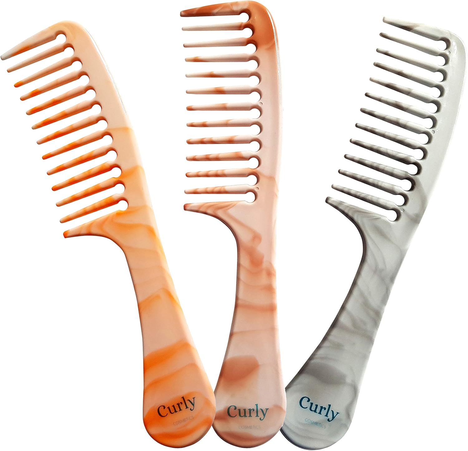 Unique Wide Tooth Combs Vibrant Colour Selection Light, Flexible