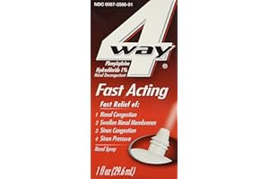 4-WAY 4Way Fast Acting Nasal Spray for Adults and Children 12+, Sinus Congestion Relief and Nasal Congestion Relief Nasal Spray - 1 Fl Oz Spray Bottle