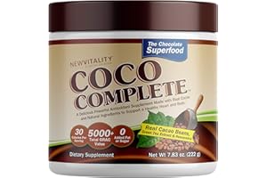 Coco Complete by New Vitality – Immune System and Boosting Superfood Powder Supplement, Energy Support, Sugar Free, Real Cocoa Powder & Green Tea Extract, Chocolate Flavor, 30 Servings