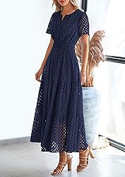 PRETTYGARDEN Womens 2025 Summer Maxi Dress Short