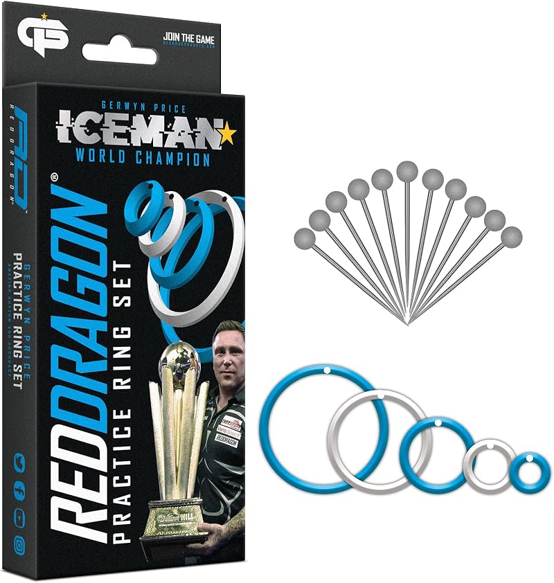 RED DRAGON Gerwyn Price Iceman Darts Practice Rings Kit Assorted Colours