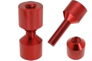 HOTINA 1-1/8" Two Hole Flange Alignment Pin Set with Anodized Oxide Black Finish, 2 PCS Red