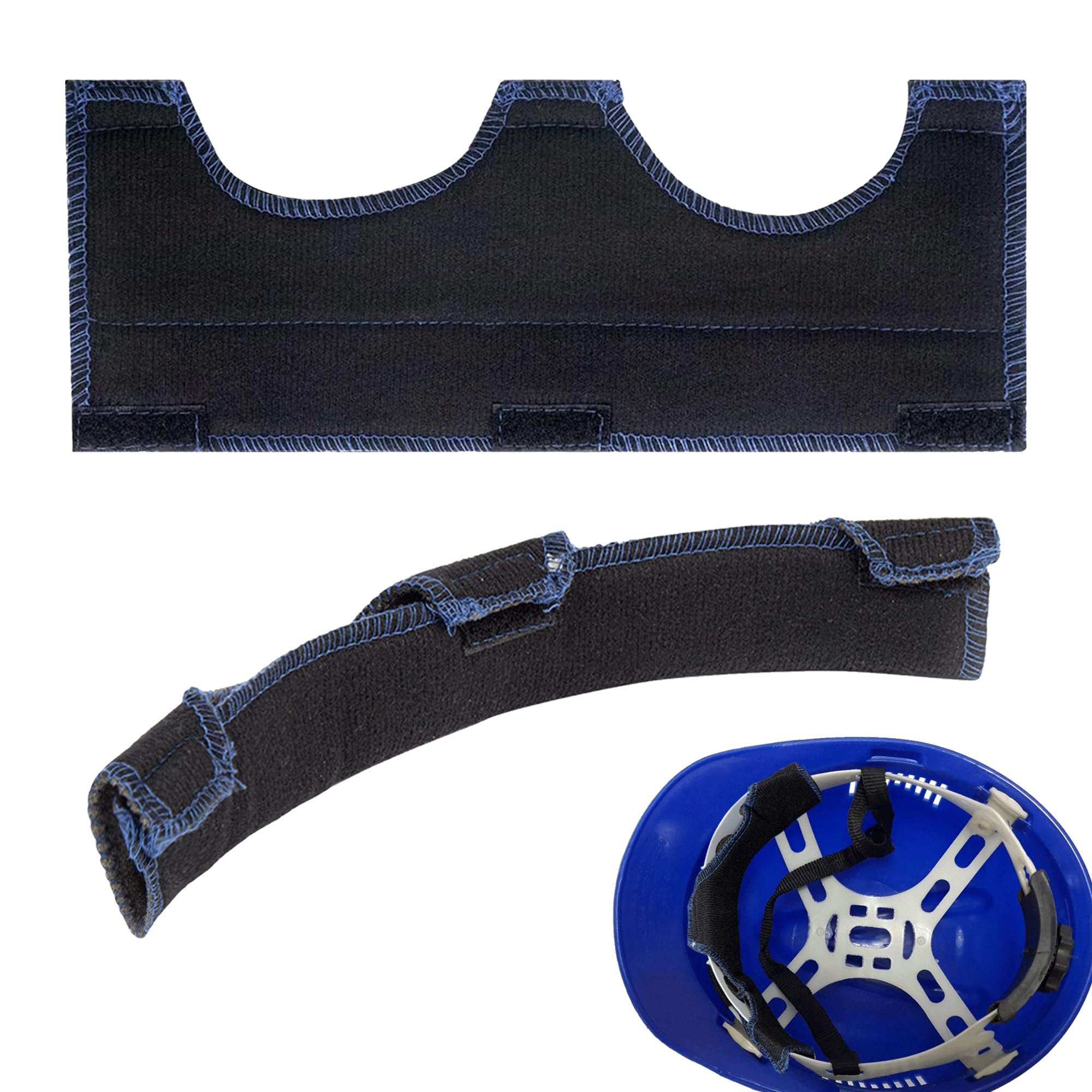 2PCS Breathable Hard Hat Liner Black Cotton Helmet Comforter Pad Antiperspirant Ensures Good Ventilation Pads Reduce Friction