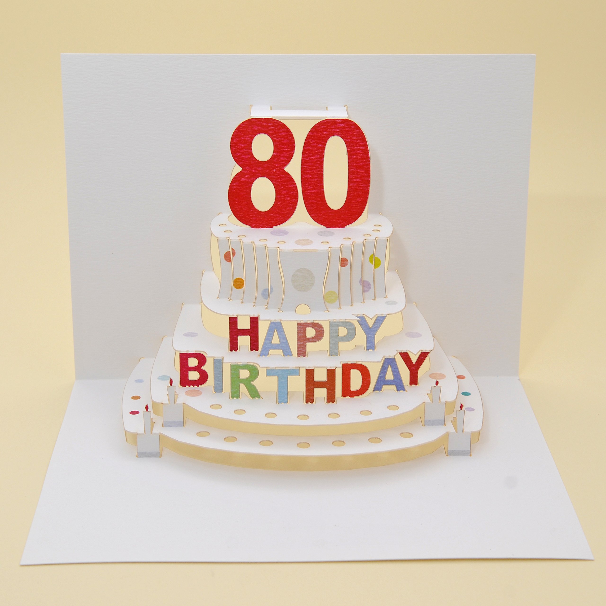 Forever Cards Pop Up Birthday Card 80th Birthday