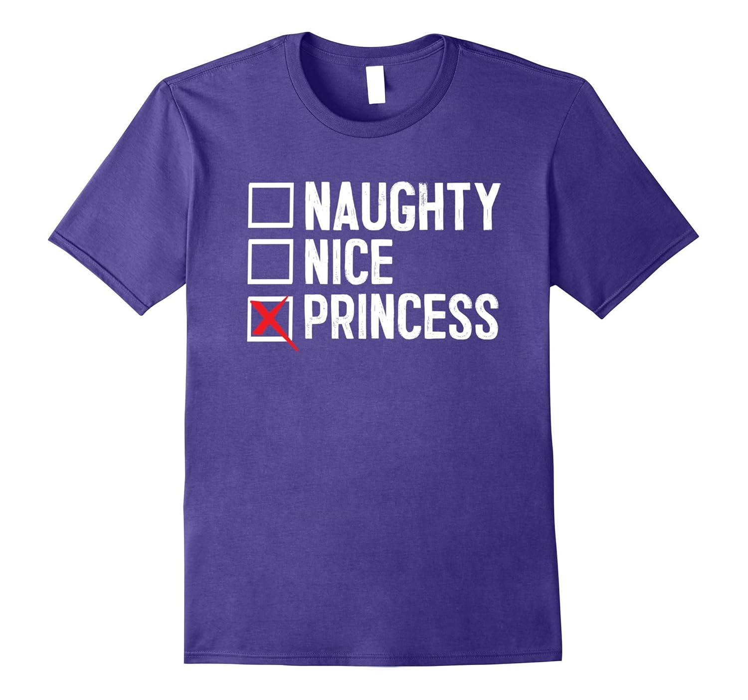 Naughty Nice Princess Funny Holiday Christmas T-Shirt-ANZ