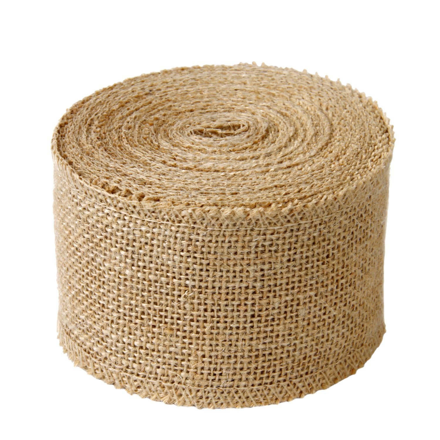 RUSPEPA 7cm Wide Burlap Fabric - Rustic Ribbon Roll for Favor Decoration DIY Handmade Craft Arts,10 Yards