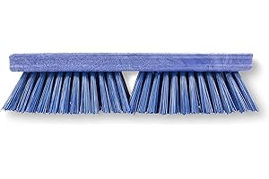SPARTA Deck Scrub Head, Heavy Duty Brush with Stiff Bristles for Cleaning Outdoors, 10" Long, 1 Count, Blue