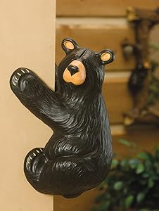 DEMDACO Climber Bear Grand Black Bear 18 x 11 Hand-cast Resin Figurine Sculpture