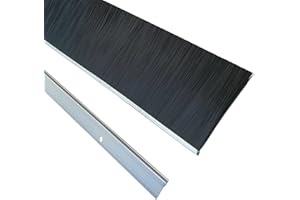 Retsun 4 x 39.37 Inche Net Hair 3 Inches Wide Door Brush Sweeps Seal Garage Roll Up Door Brush Durable Easy Mounting (3 Inches, 4)