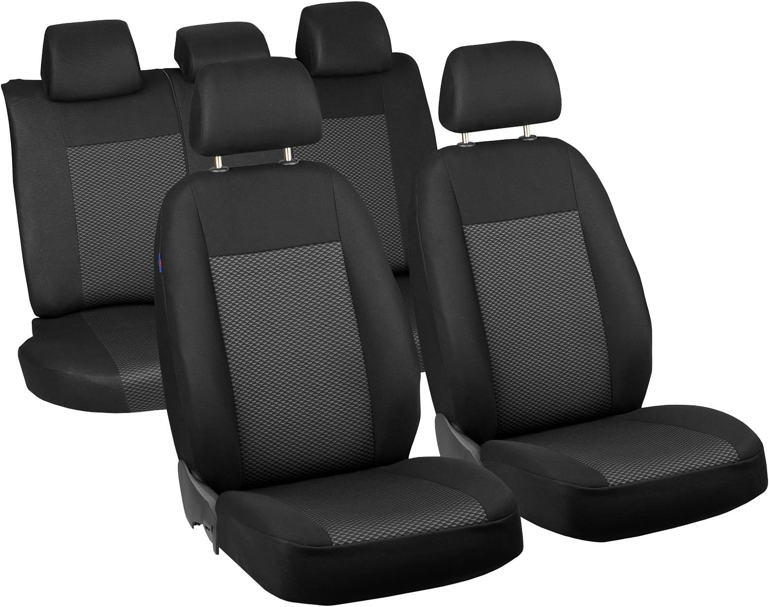 Zakschneider Antara Seat Covers – 1 Set – Black/Grey Triangles Classic Seat Covers