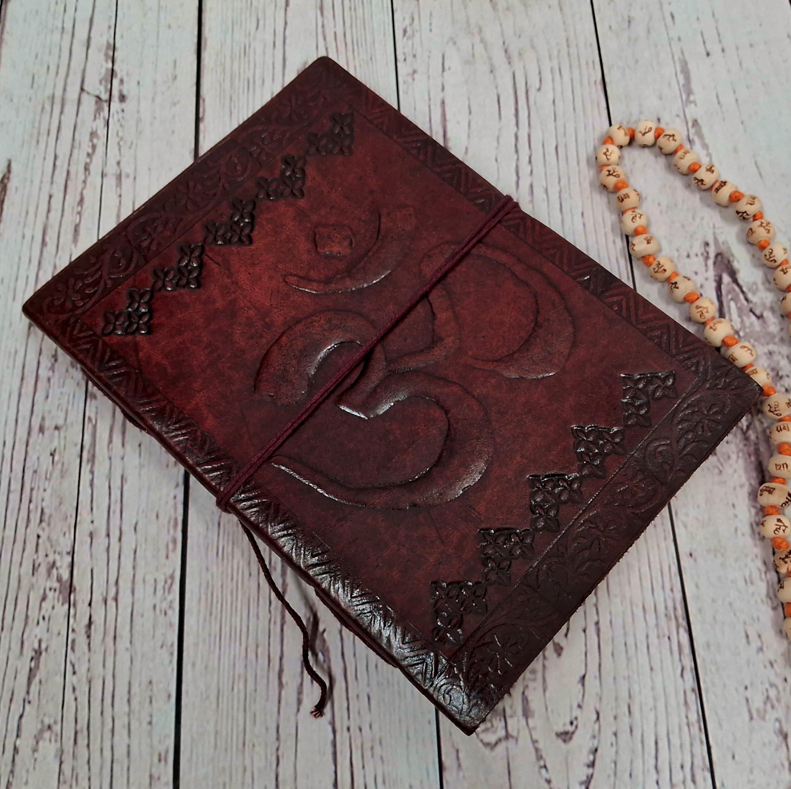 Purpledip Leather Diary/Journal/Decorative Notebook Om, The Spitirual Incantation: Naturally Treated Paper For Corporate Gift Or Personal Memoir (10445)